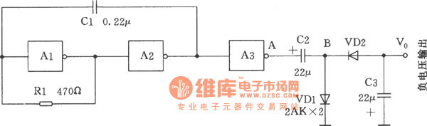 用与非门组成的负电源发生器
