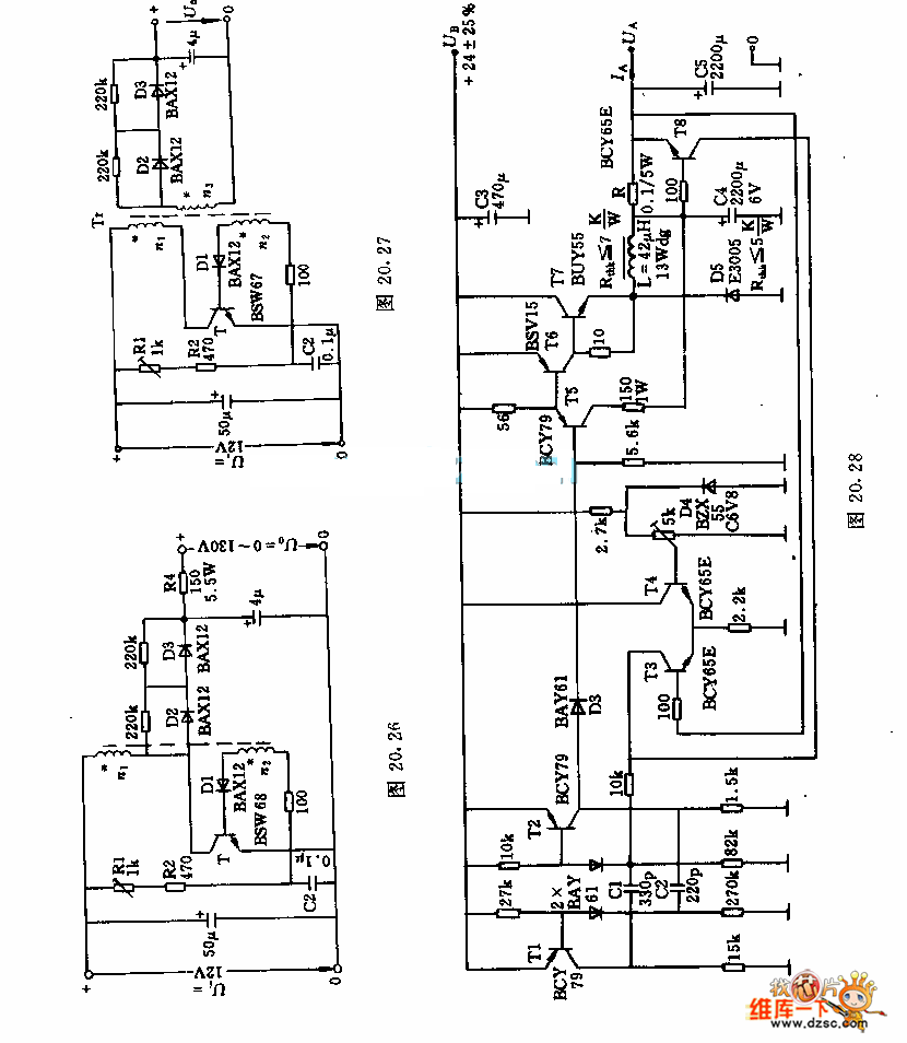 6v一12v／25w直流电压变换器电路图一