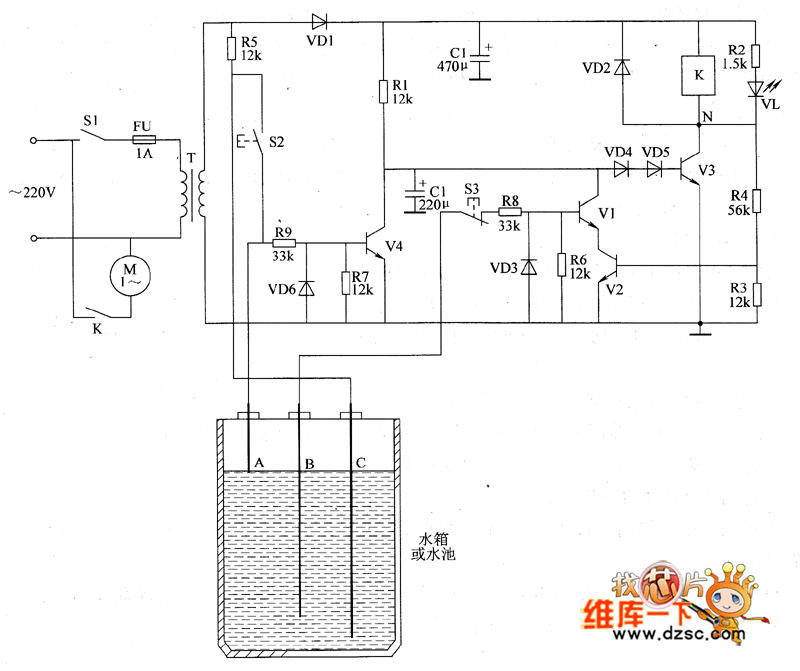 农用自动供水器电路图（四）