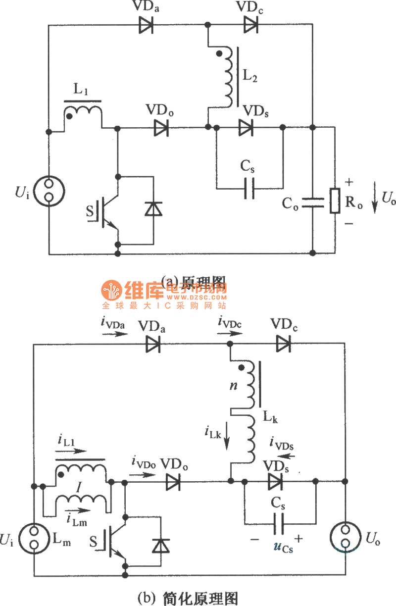 具有最小电压应力的无源无损缓冲电路图