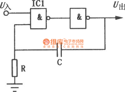与非门组成的宽延时触发器电路图