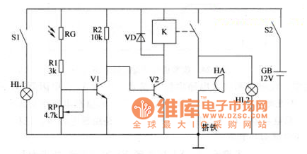 收割机仓满提醒器电路图（二）