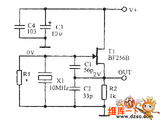 低噪声正弦波晶体振荡器电路图