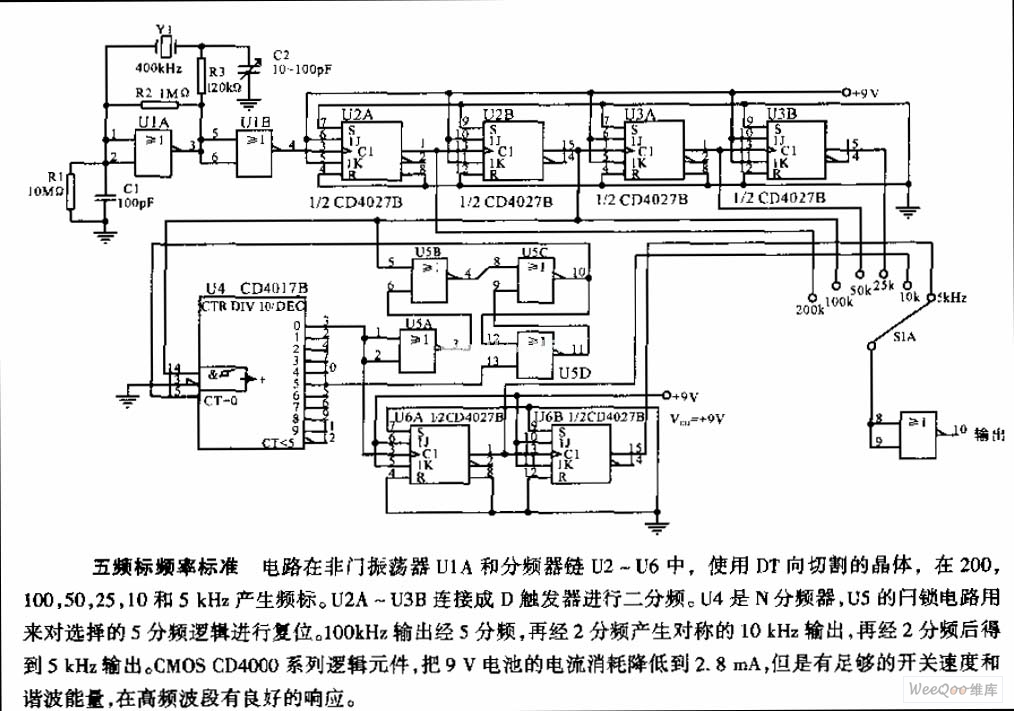 五频标频率标准电路图